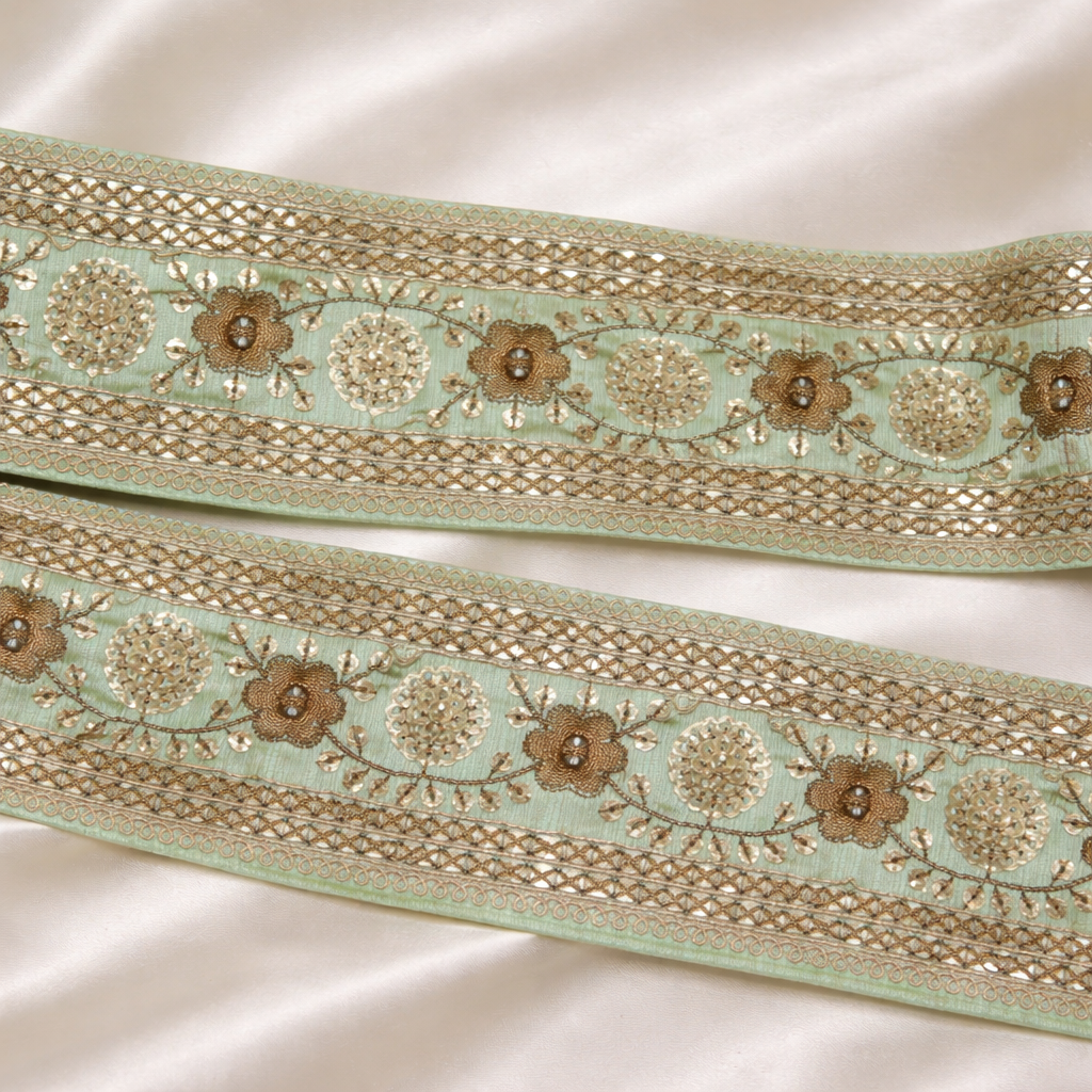 Floral Sequin Decorative Lace Trim