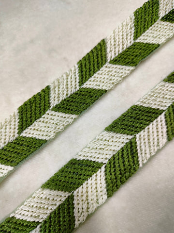 Dark Green Embellished Threadwork Trim