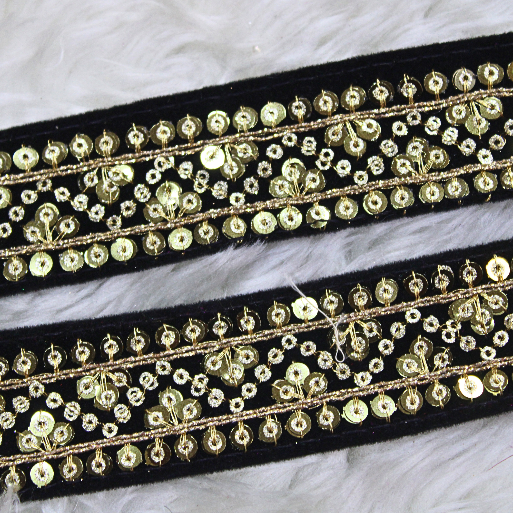 Fancy Zari And Sequin Trim