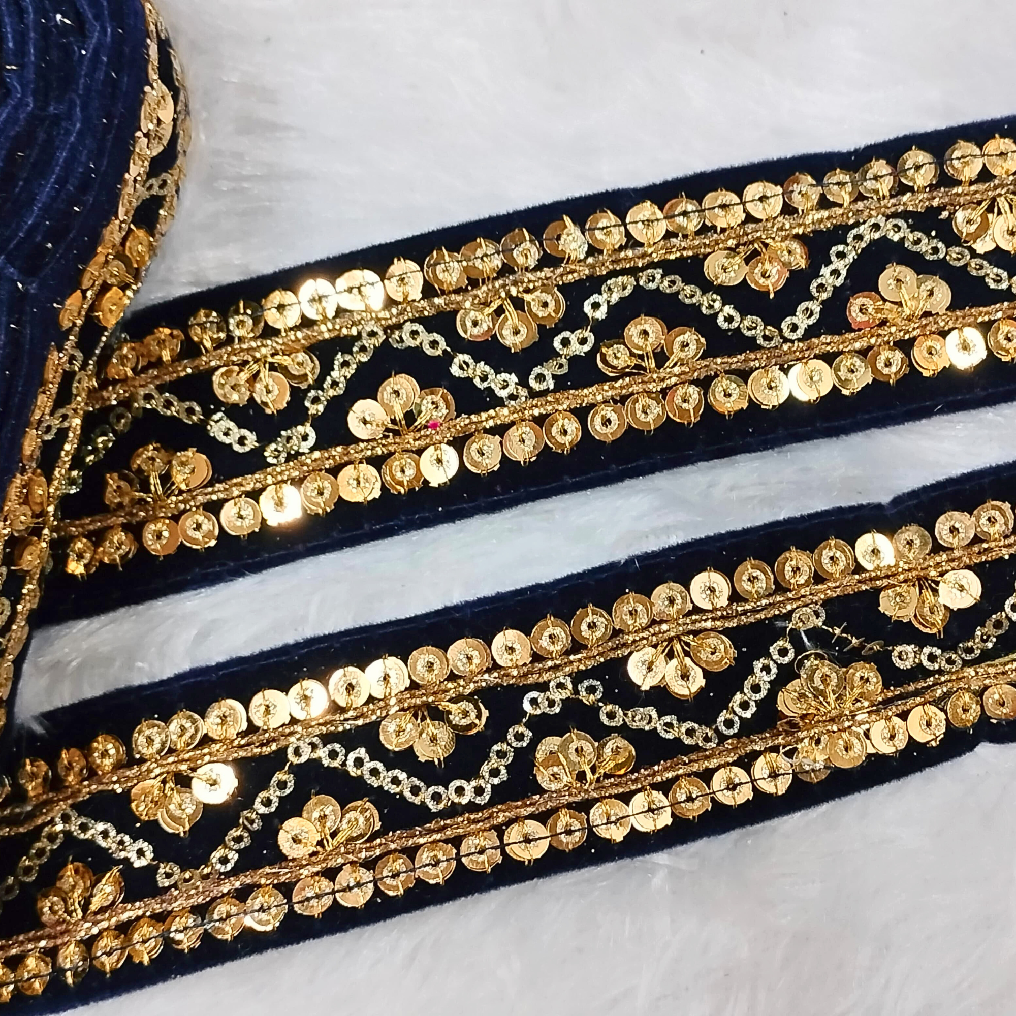 Fancy Zari And Sequin Trim