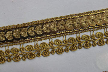 Golden Fancy Sequin Lampe Trim