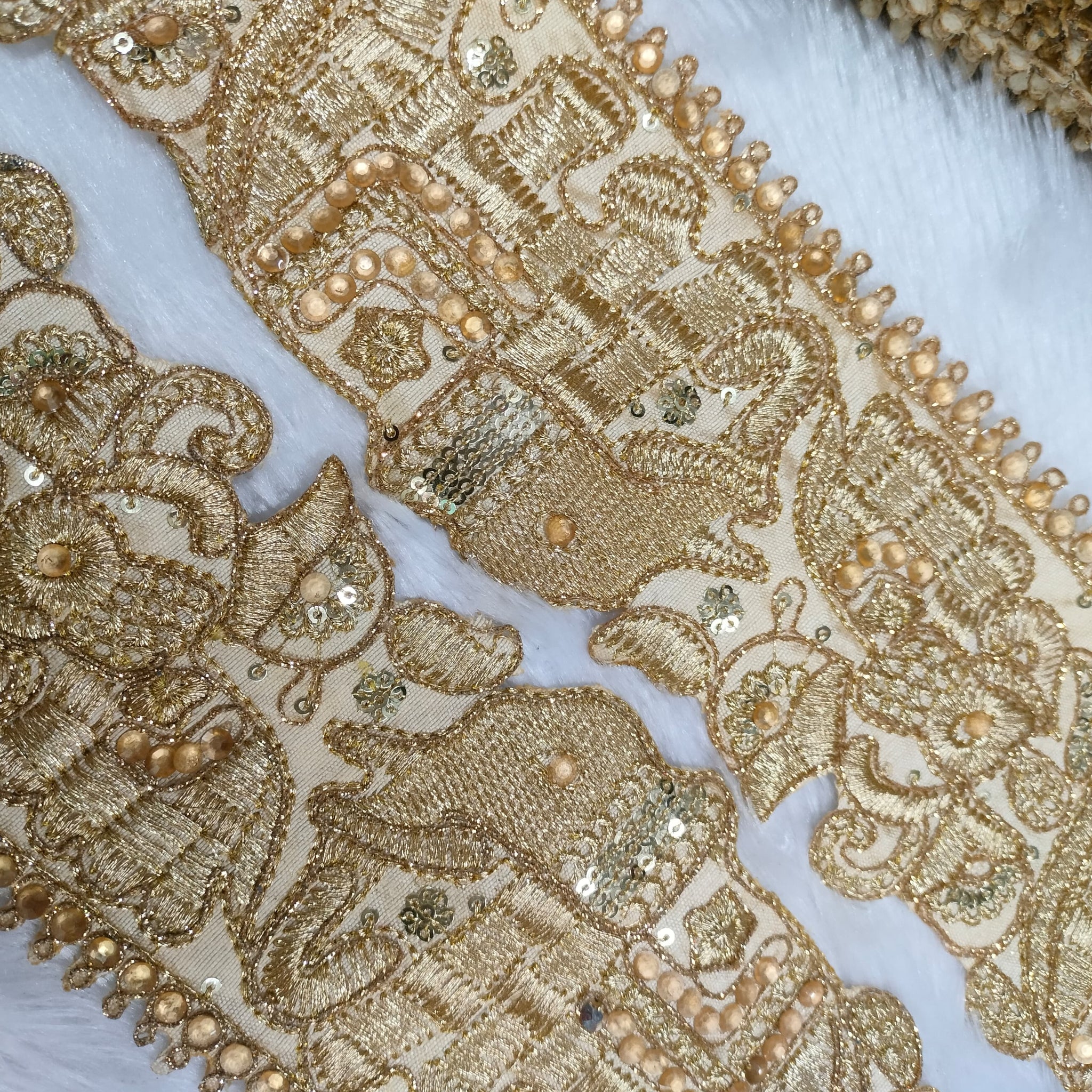 Beige Elephant Thread Trim