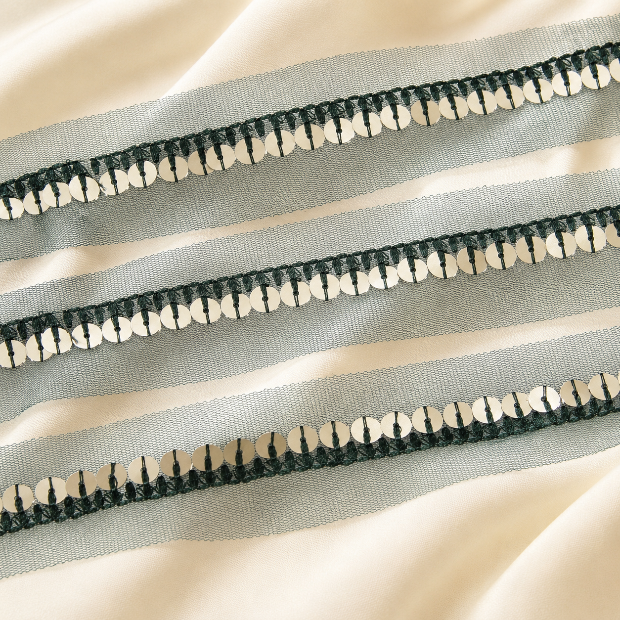 Disc Sequins Net Lace Border