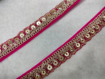 Pink Fancy Embellished Trim