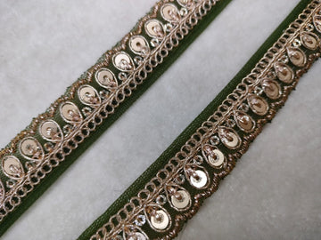 Green Fancy Embellished Trim