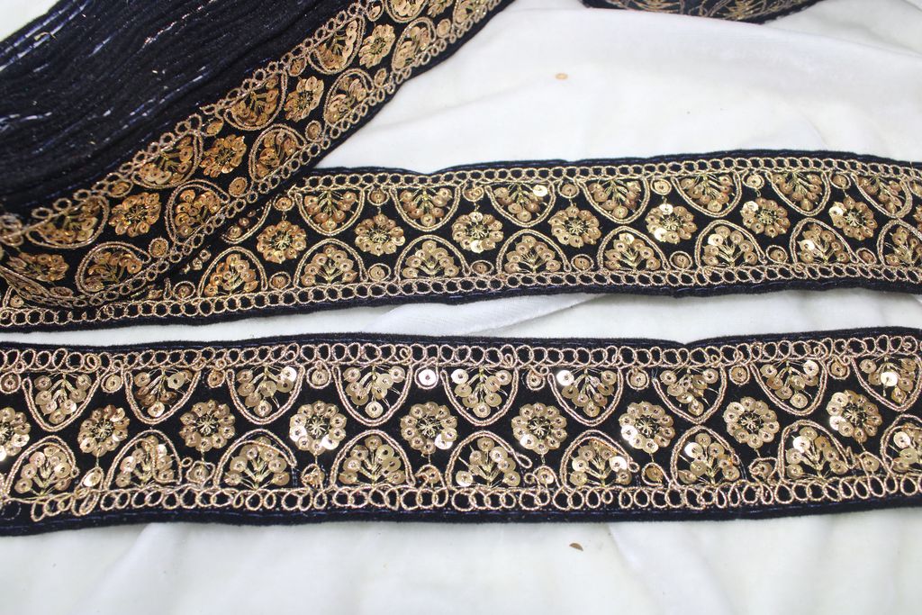 Black Fancy Zari Trim