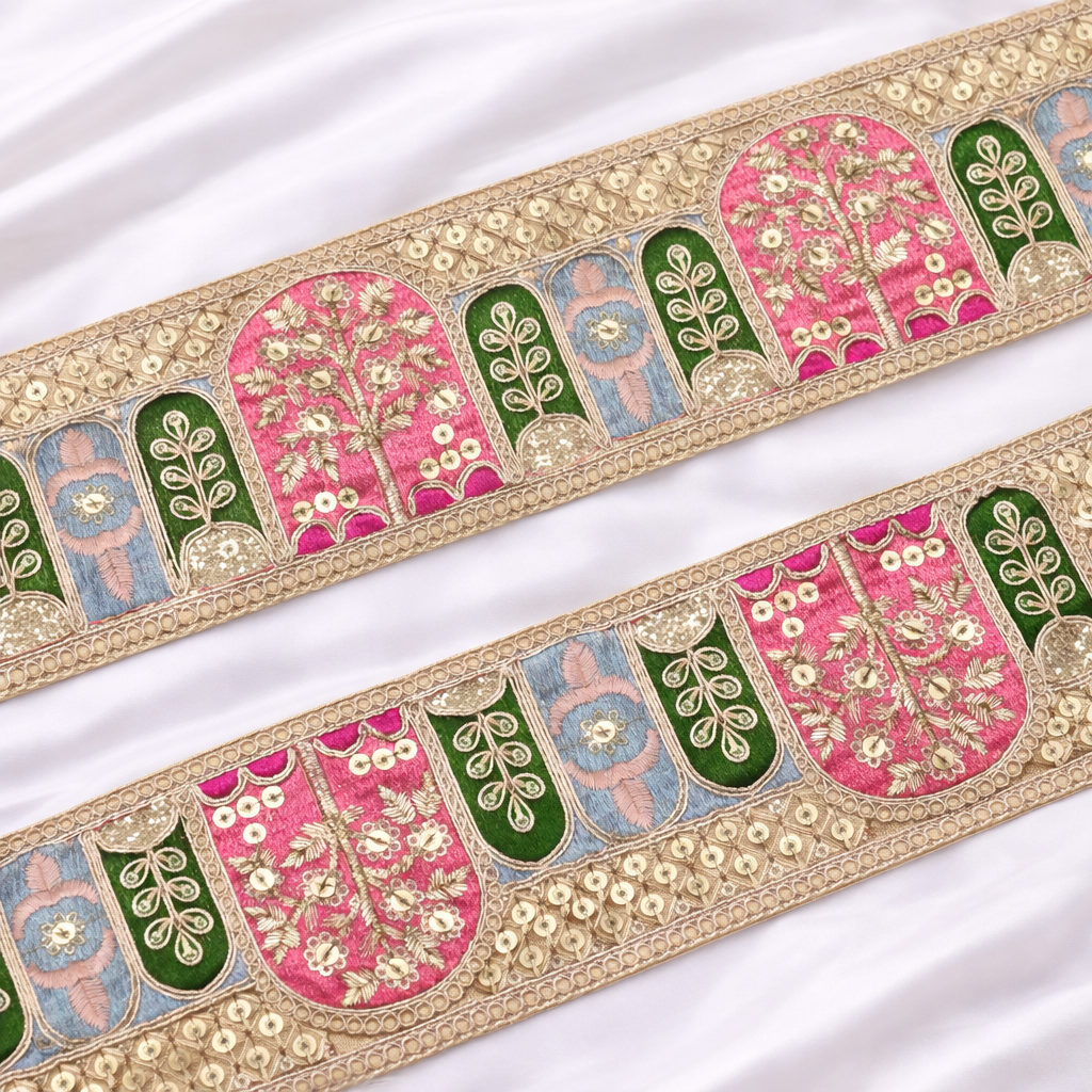 Multicolor Embroidered Designer Lace