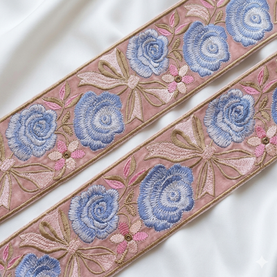 Floral Embroidered Lace Trim Border for Ethnic, Festive & Designer Wear hover
