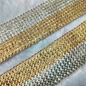 Water Gold And Golden Zari Exquisite Metallic Borders