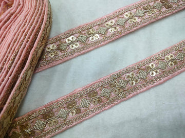 Peach Fancy Embellished Trim