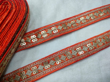 Orange Fancy Embellished Trim