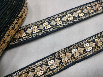 Black Fancy Embellished Trim