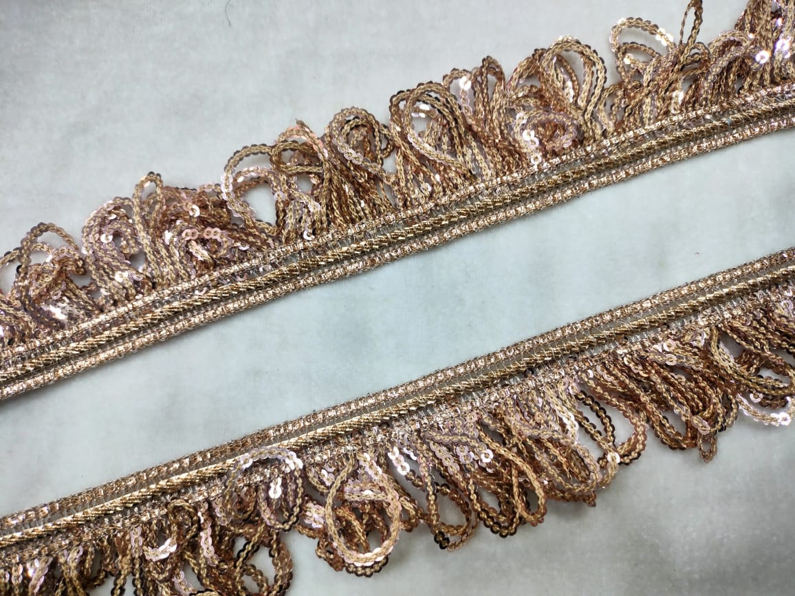 Rose Gold Fancy Embellished Trim