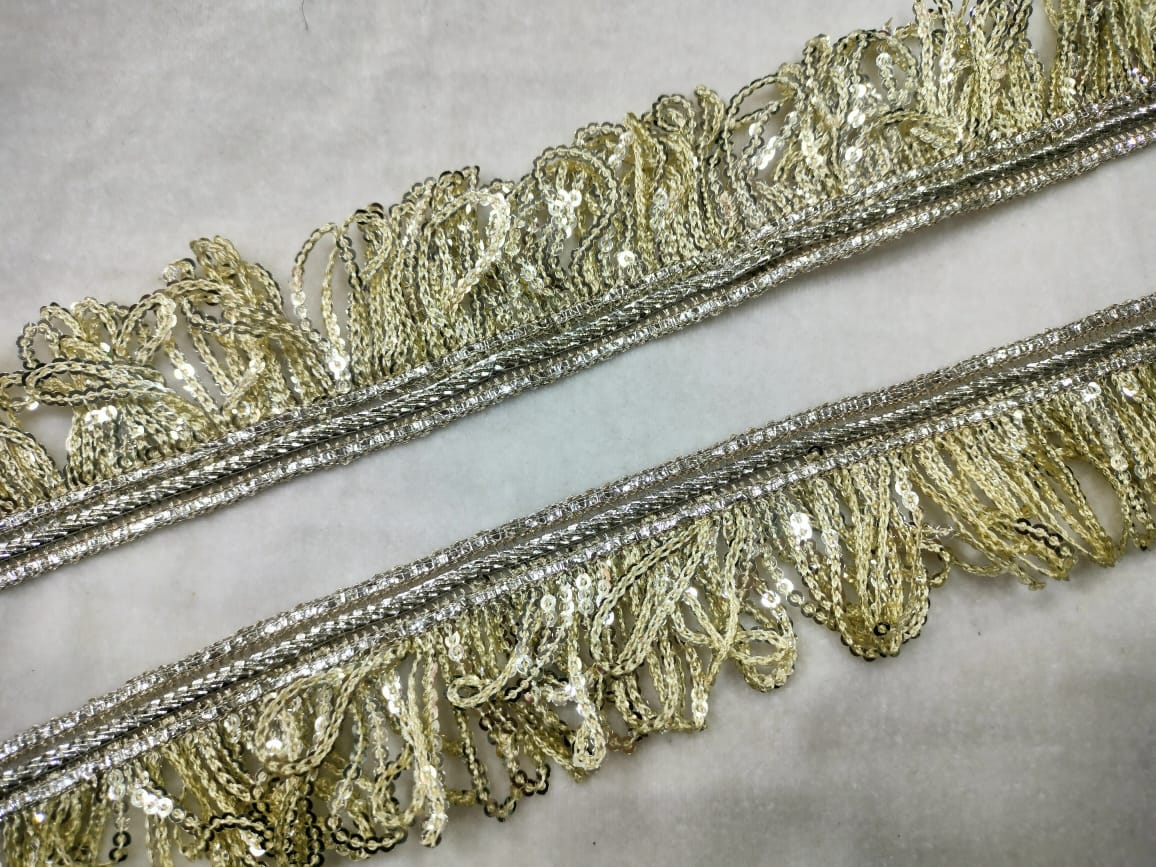 Light Gold Fancy Embellished Trim