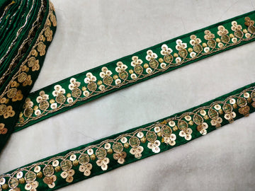 Green Fancy Sequin Trim