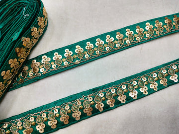 Rama Green Fancy Sequin Trim