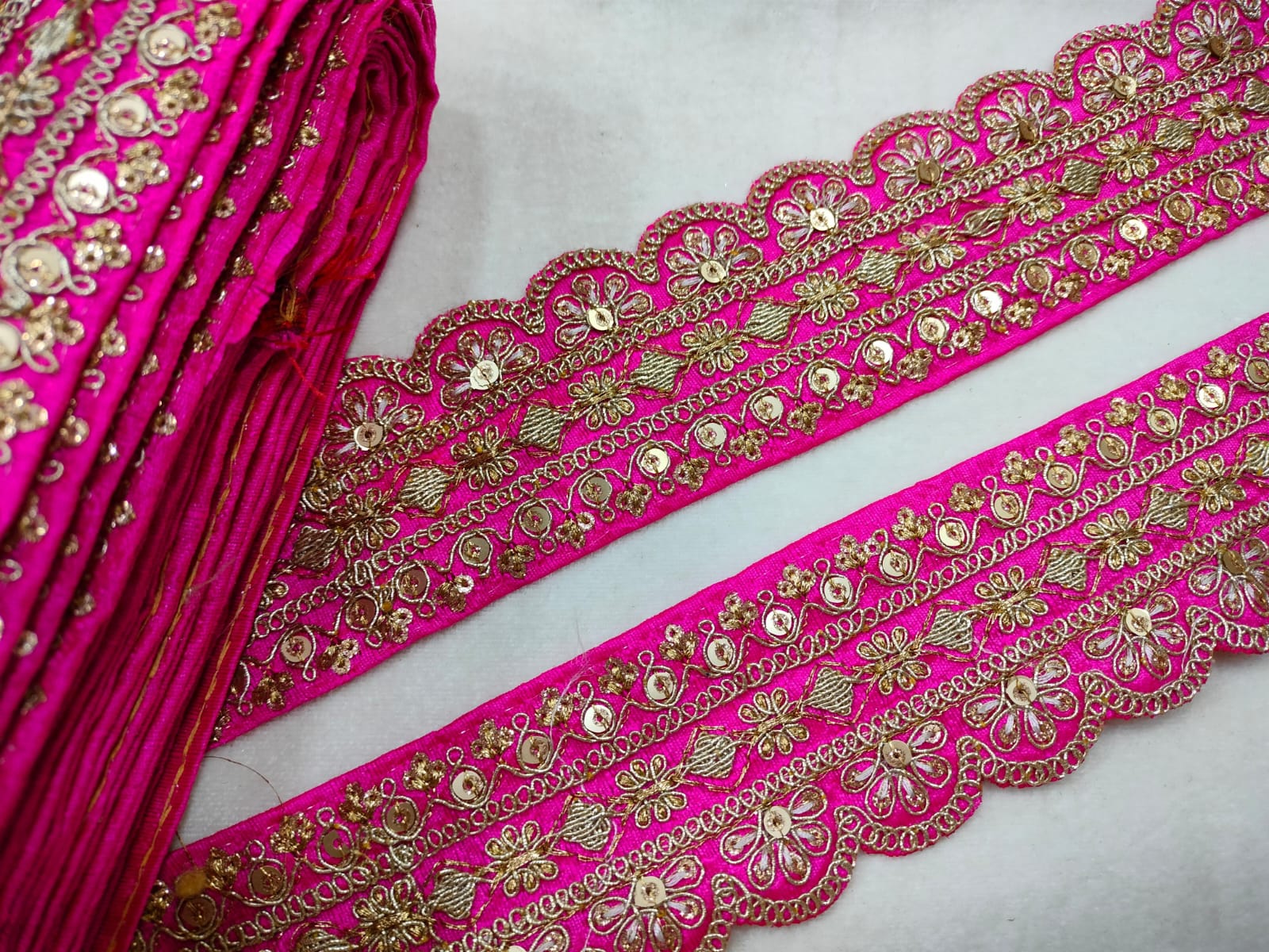 Pink Fancy Embellished Trim