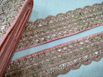 Light Peach Fancy Embellished Trim