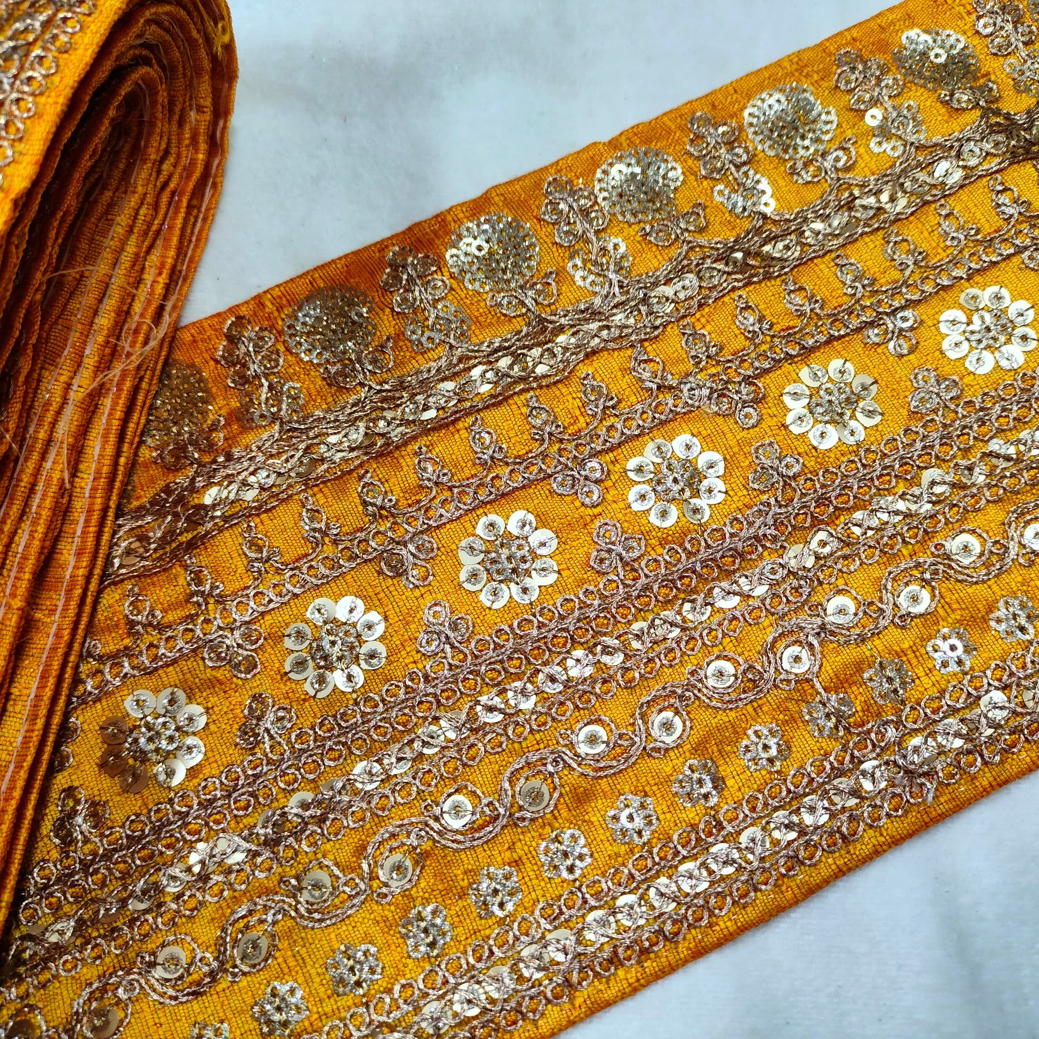 Yellow Embellished Fancy Trim