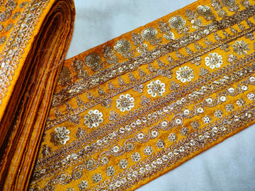 Yellow Embellished Fancy Trim