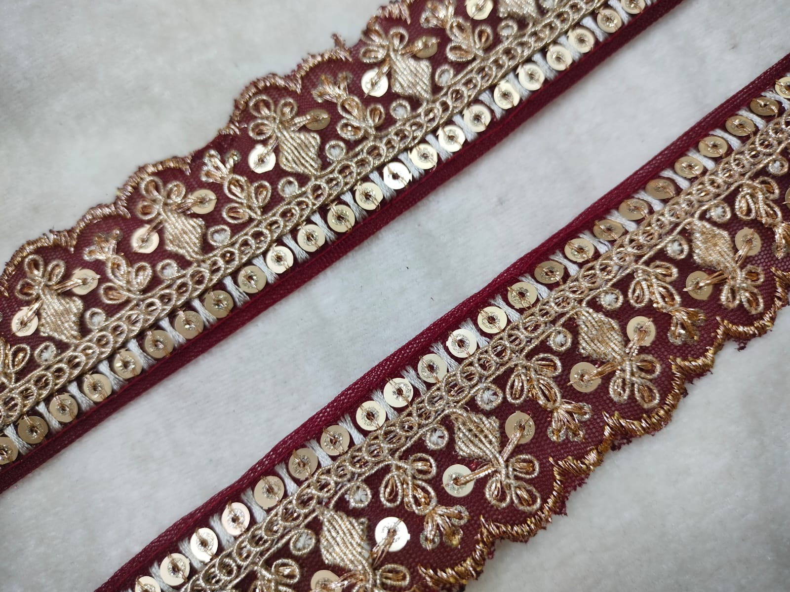 Maroon Fancy Zari Trim