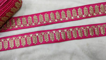 Pink Embellished Fancy Trim