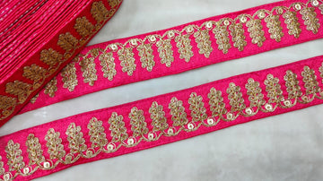 Pink Embellished Fancy Trim