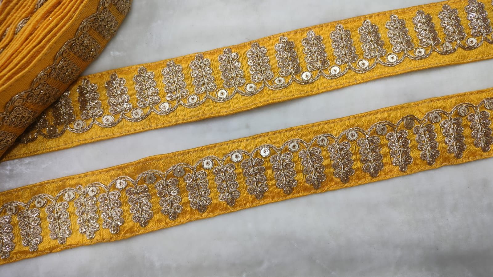 Yellow Embellished Fancy Trim