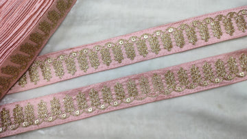 Light Peach Embellished Fancy Trim