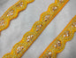 Yellow Scalloped Fancy Zari Trim