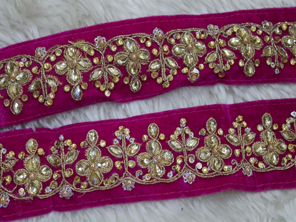 Pink Fancy Zari Trim