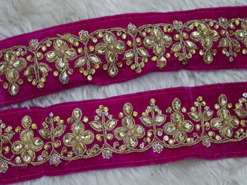 Pink Fancy Zari Trim