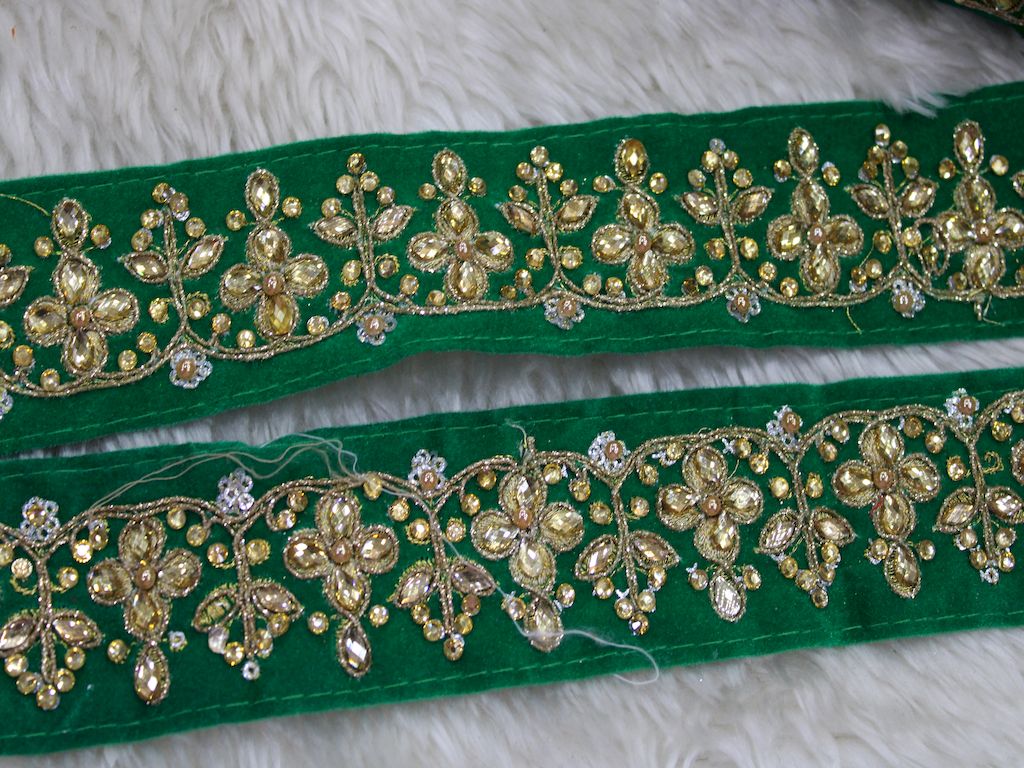 Green Fancy Zari Trim