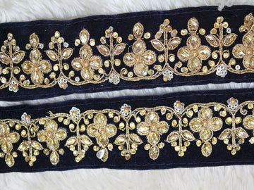 Black Fancy Zari Trim