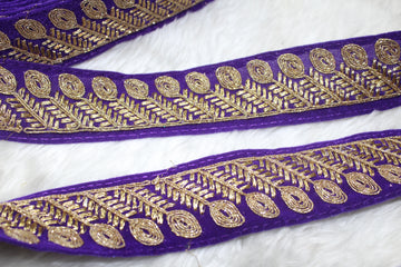 Voilet Embellished Fancy Trim