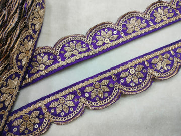 Purple Fancy Scalloped Trim