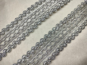 Silver Fancy Embellished Trim