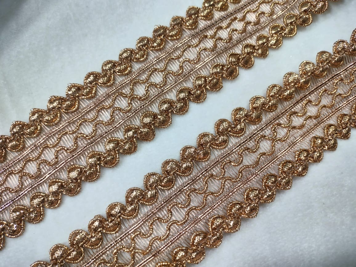 Rose Gold Fancy Embellished Trim