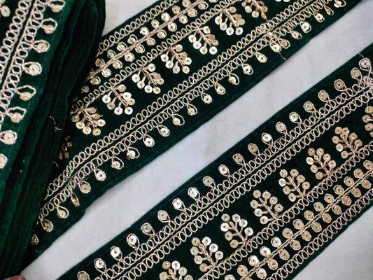 Green Fancy Embellished Trim