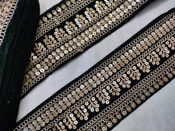 Dark Green Fancy Embellished Trim