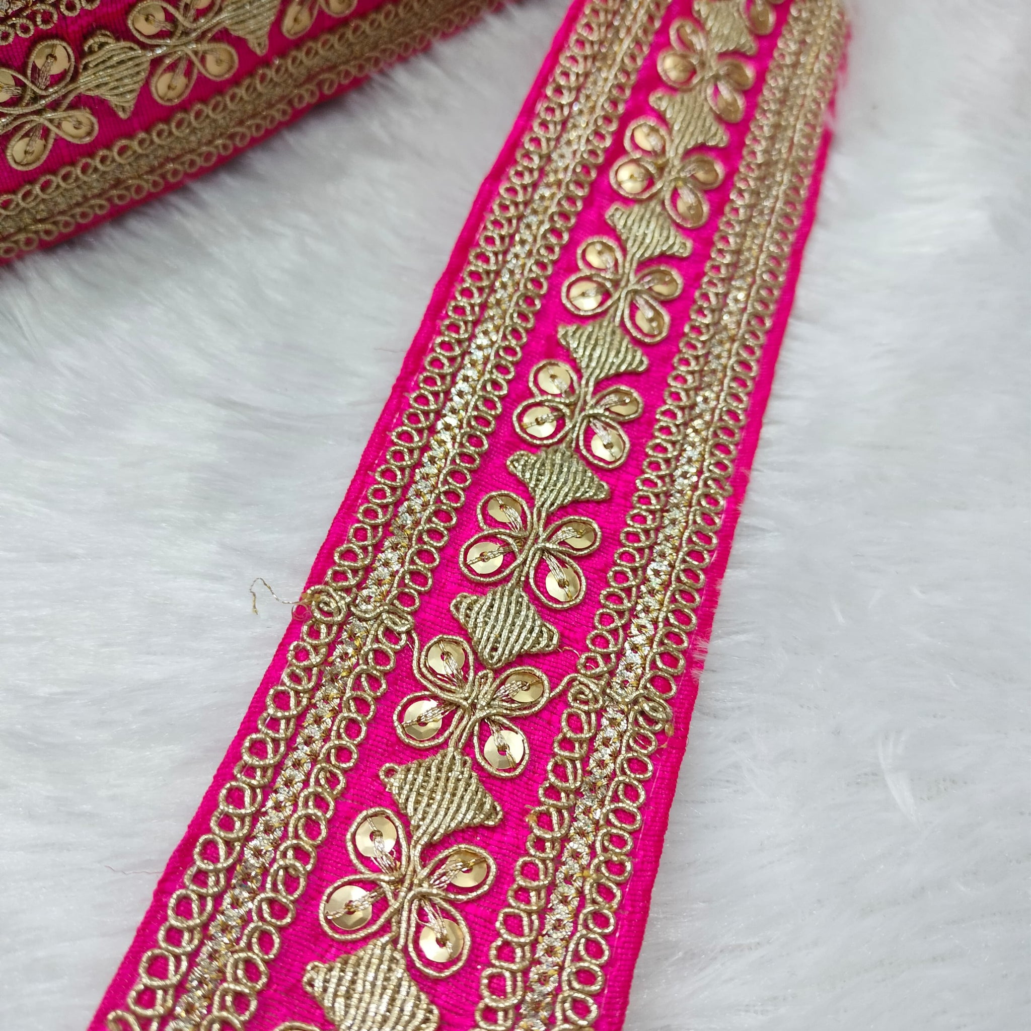 Pink Fancy Embellished Trim