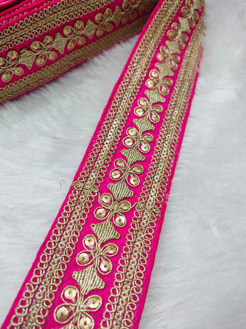 Pink Fancy Embellished Trim