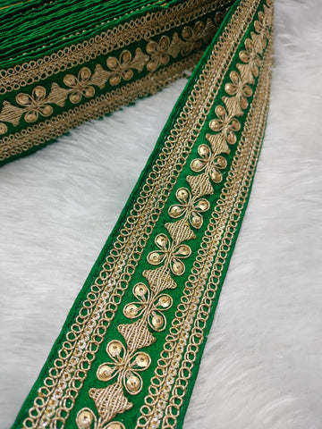 Green Fancy Embellished Trim