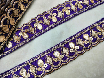 Voilet Fancy Embellished Trim