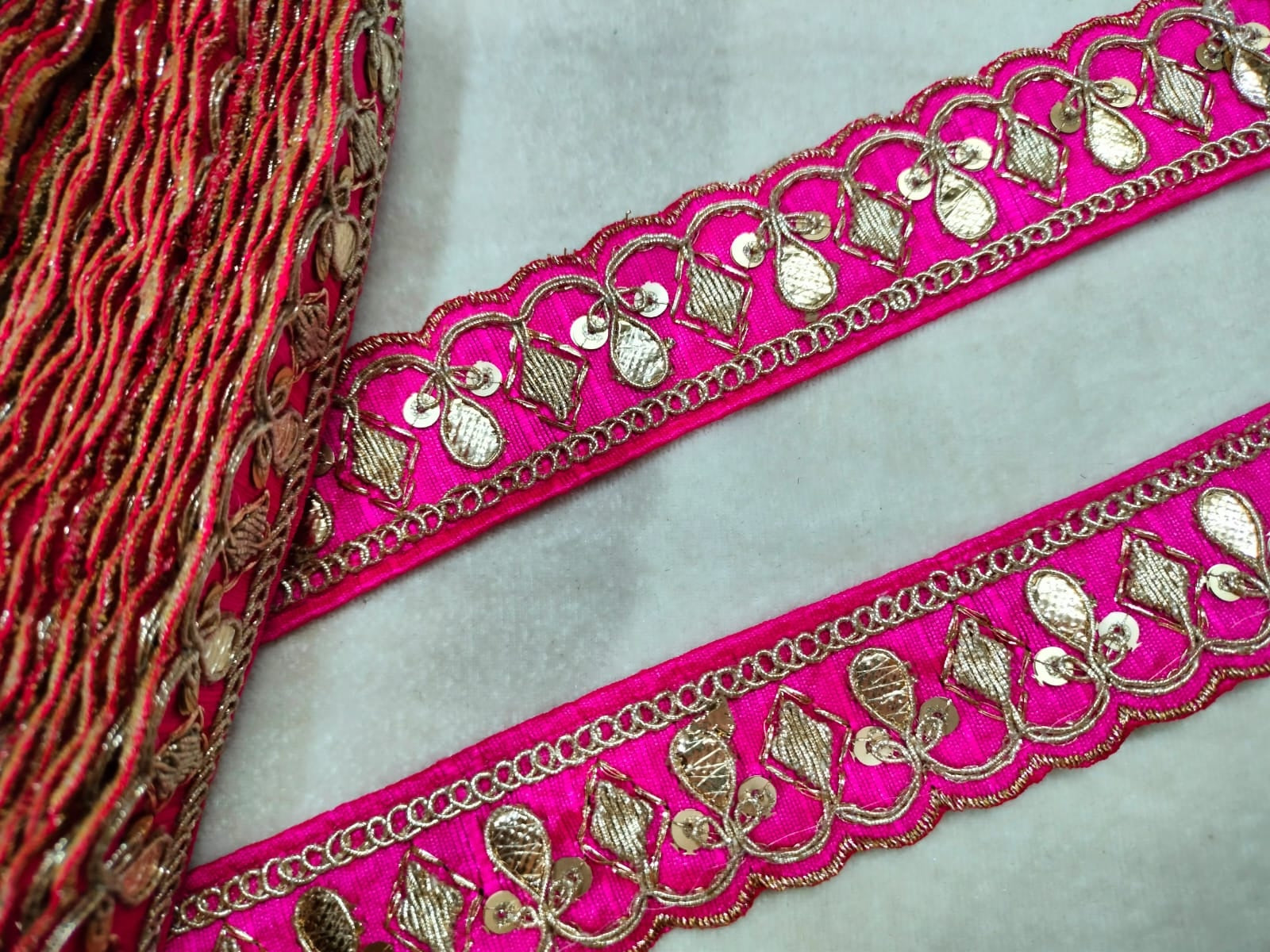 Pink Fancy Embellished Trim