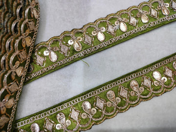 Green Fancy Embellished Trim