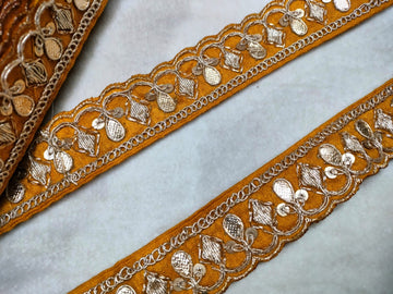 Yellow Fancy Embellished Trim