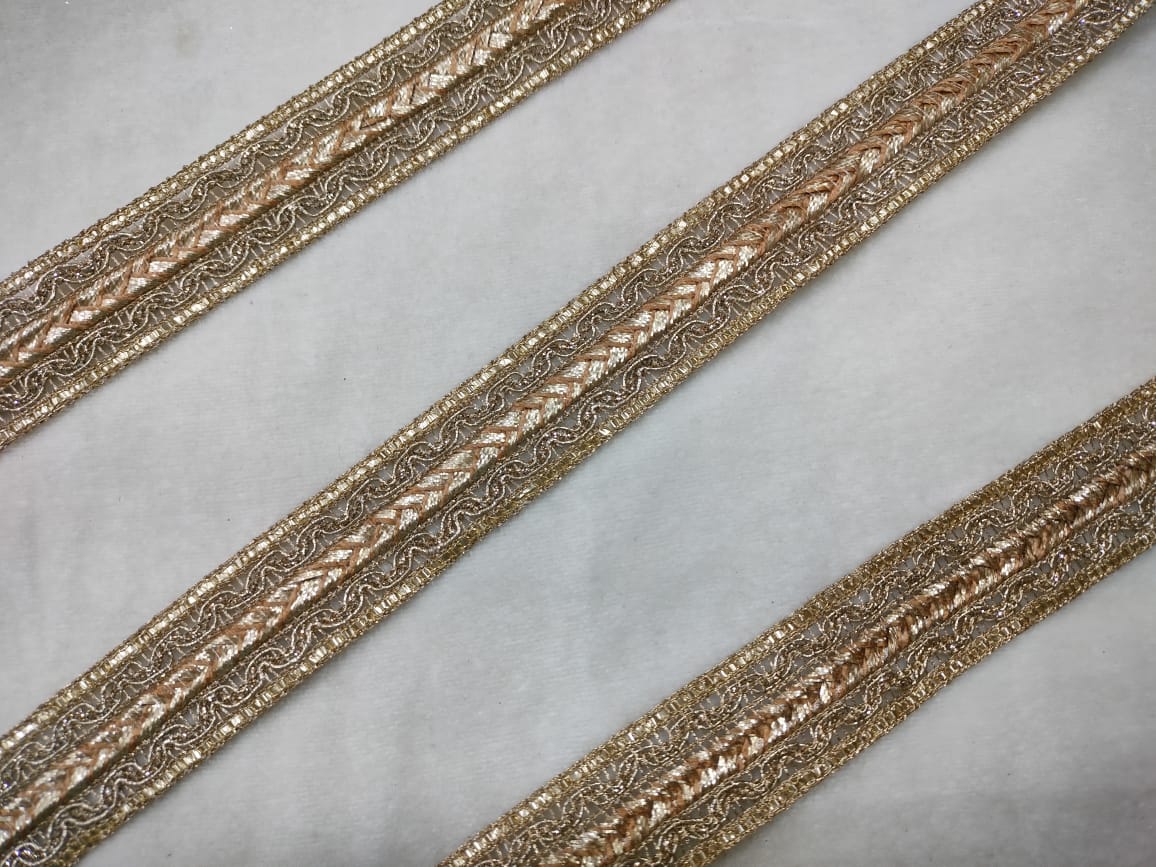 Light Gold Fancy Embellished Trim