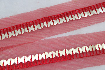 Red Thread And Sequin Trim