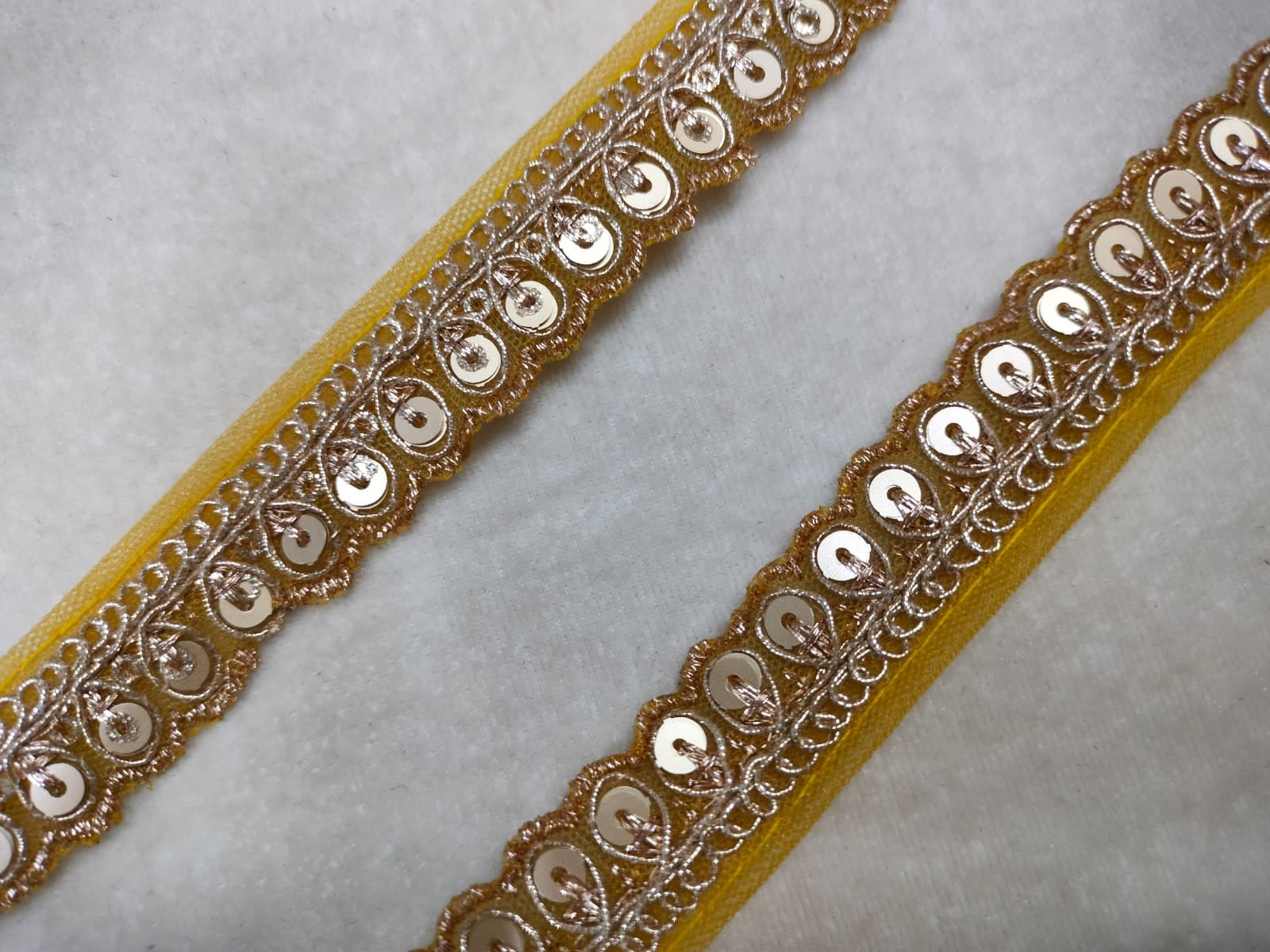 Yellow Fancy Embellished Trim